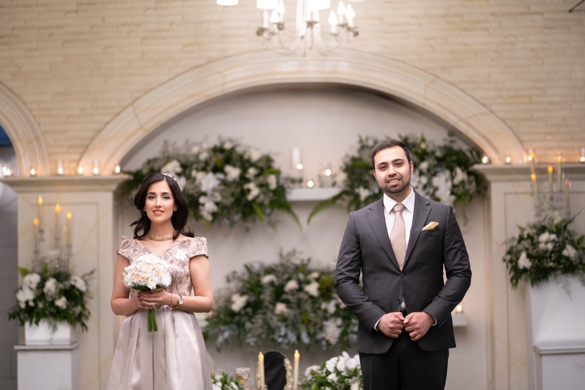 Gole naz and Mehdi at their celebration